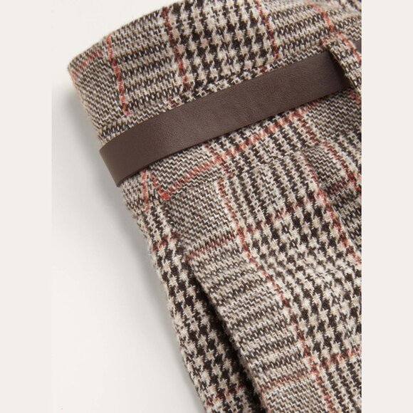 Belted High Rise Houndstooth Trouser - Picture 6 of 7